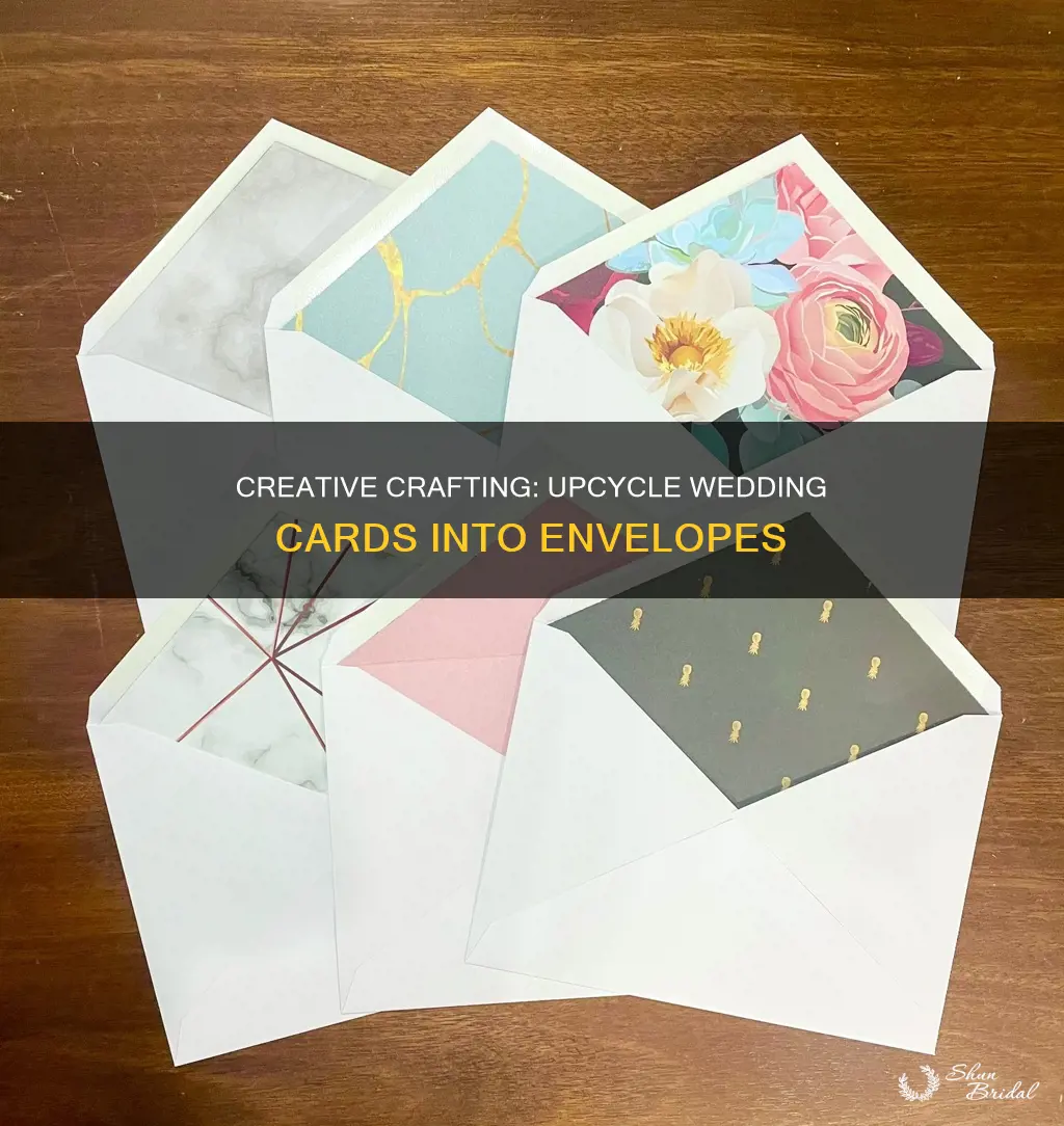 how to make envelope from old wedding cards