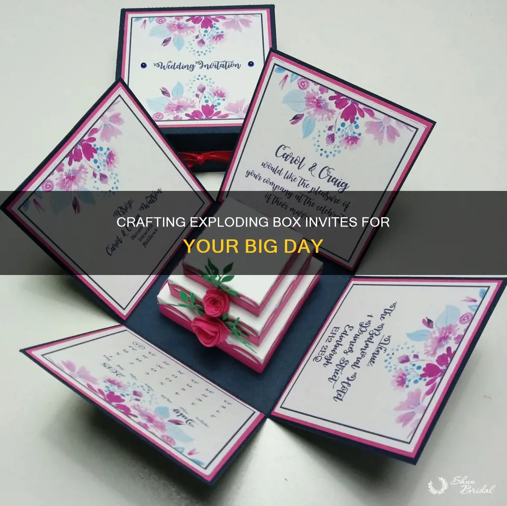 how to make exploding box wedding invitation