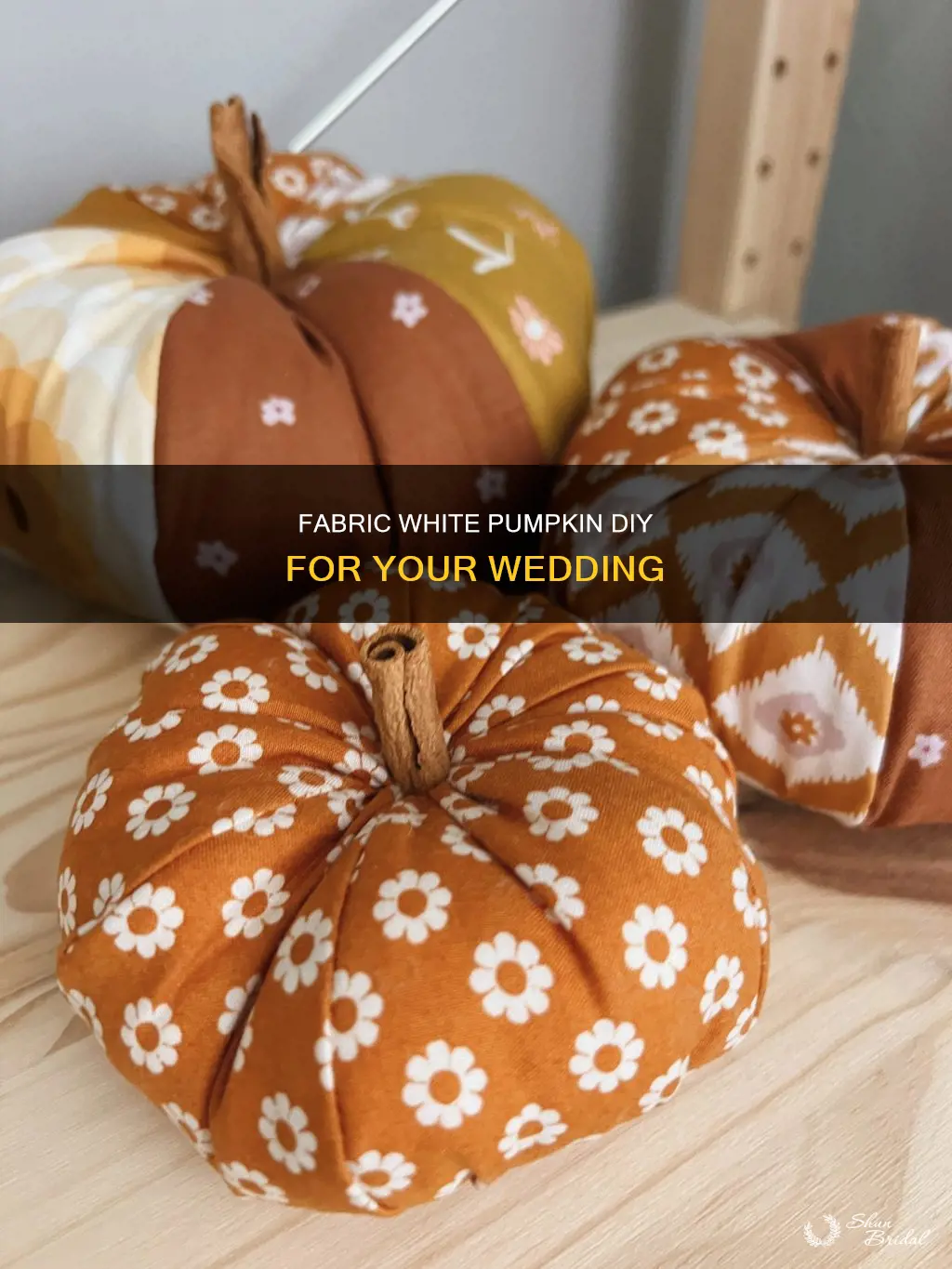 how to make fabric white pumpkin for wedding