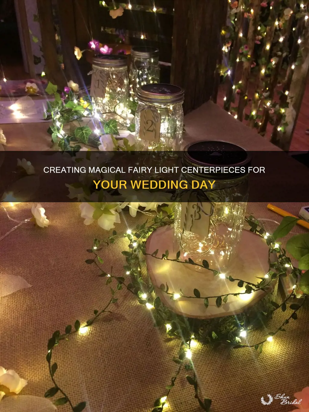 how to make fairy light centerpiece for wedding