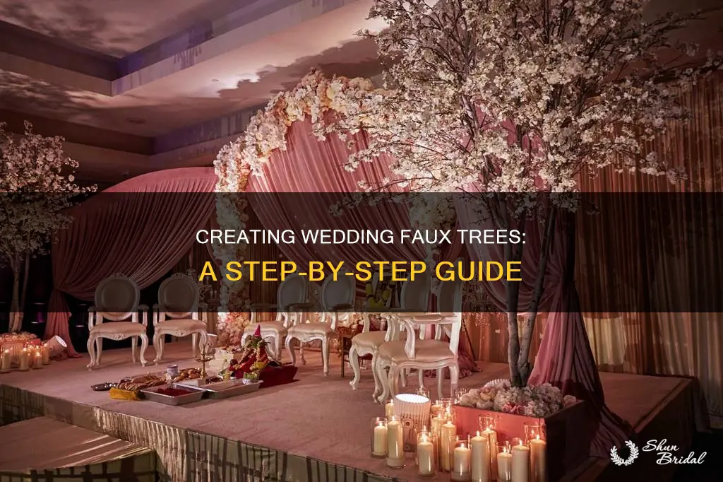 how to make fake trees for wedding