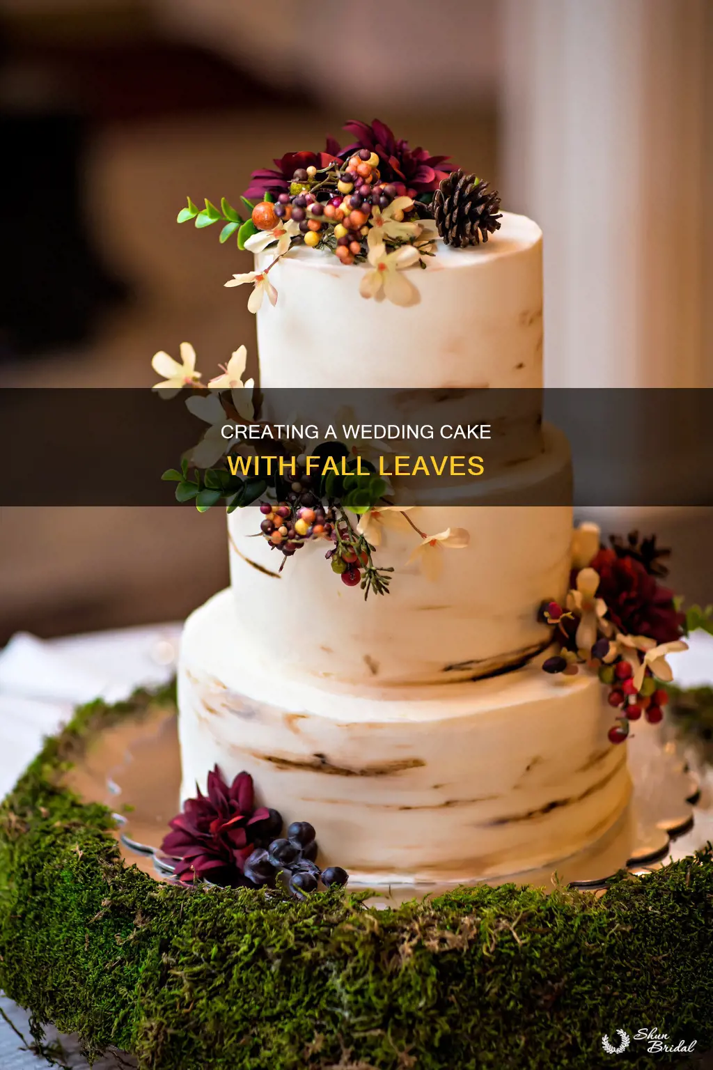 how to make fall leaves for a wedding cake