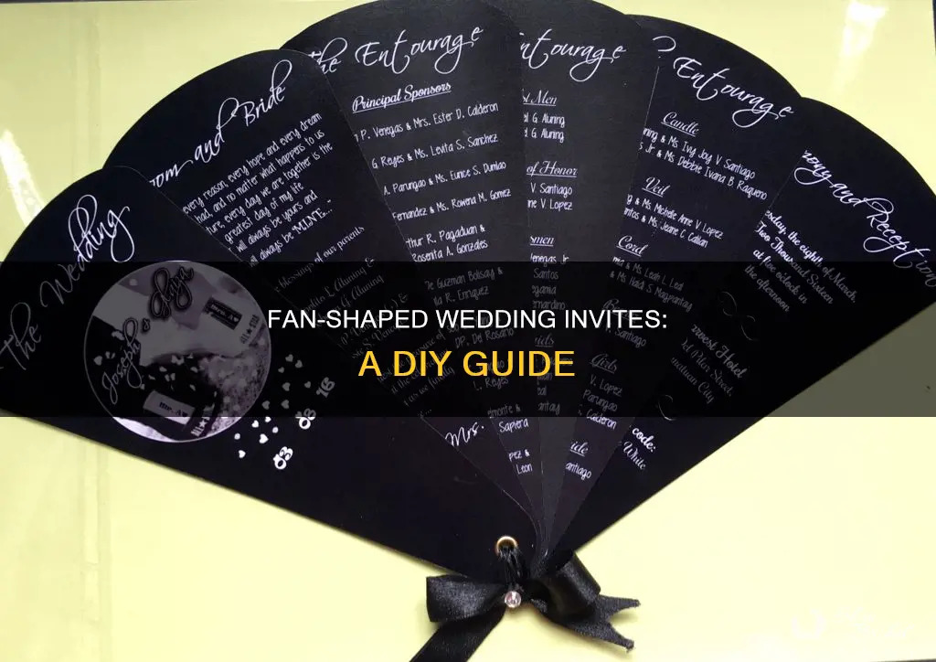 how to make fan shaped wedding invitations