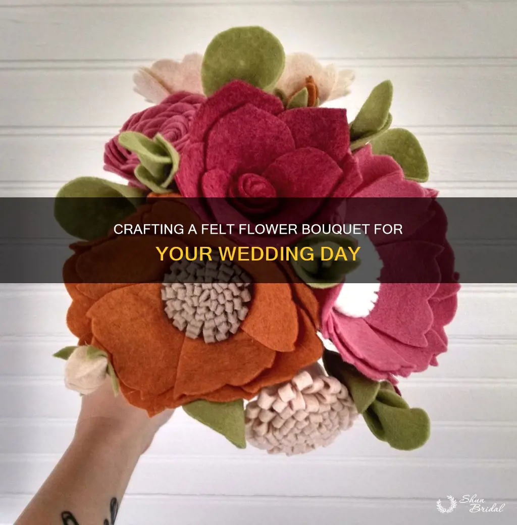 how to make felt flower bouquet wedding