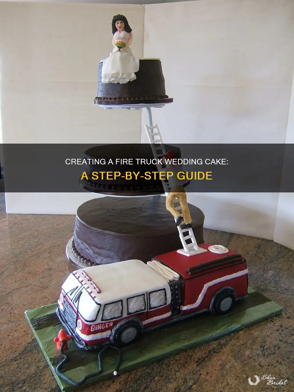 how to make fire truck wedding cake