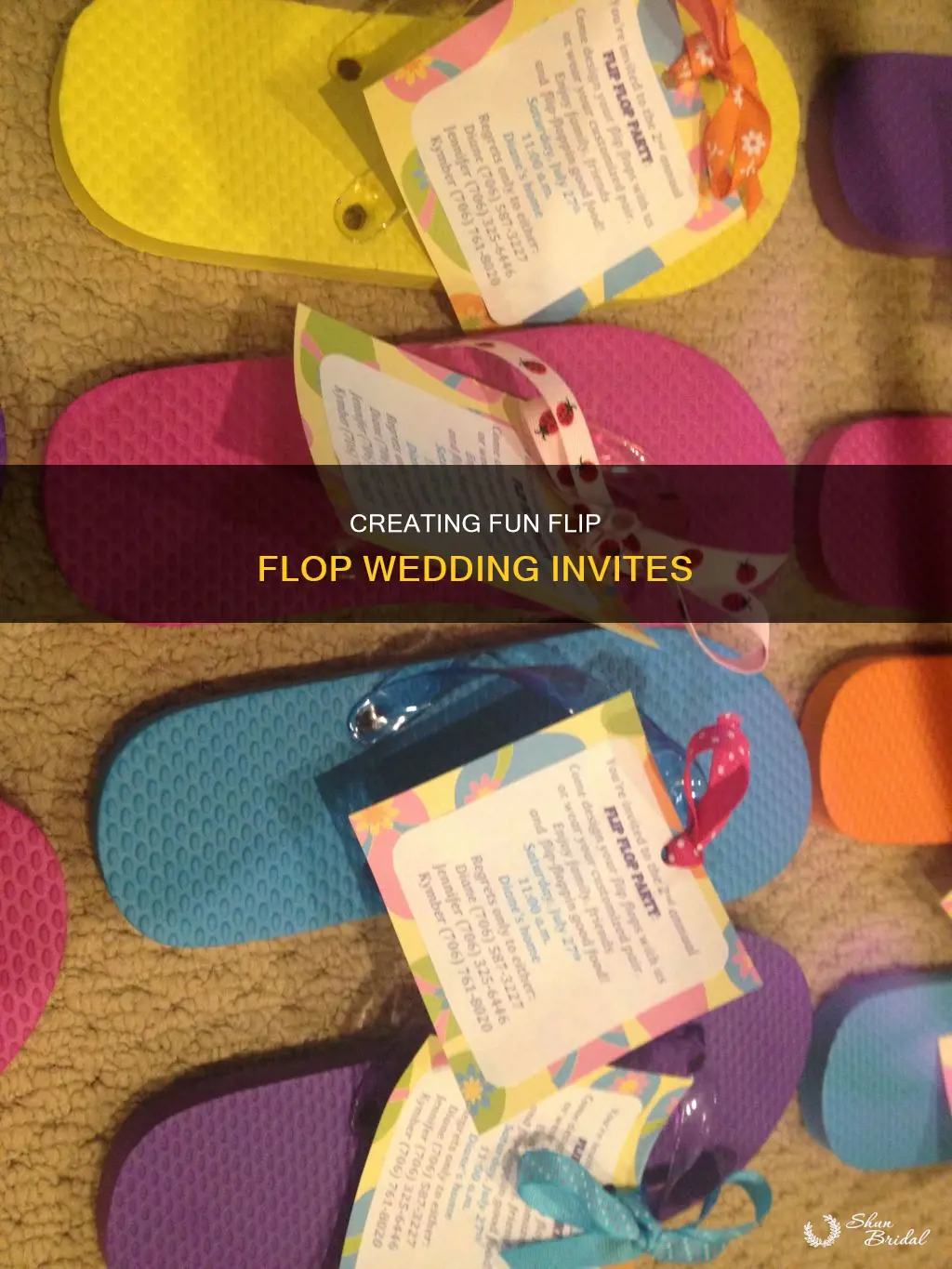 how to make flip flop wedding invitations