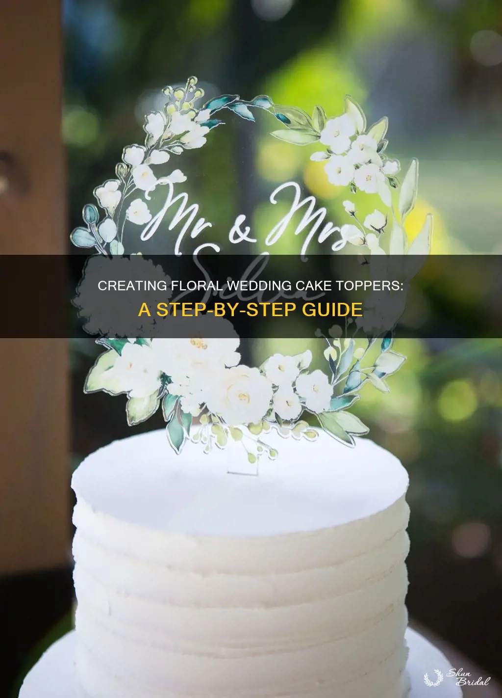 how to make floral wedding cake toppers