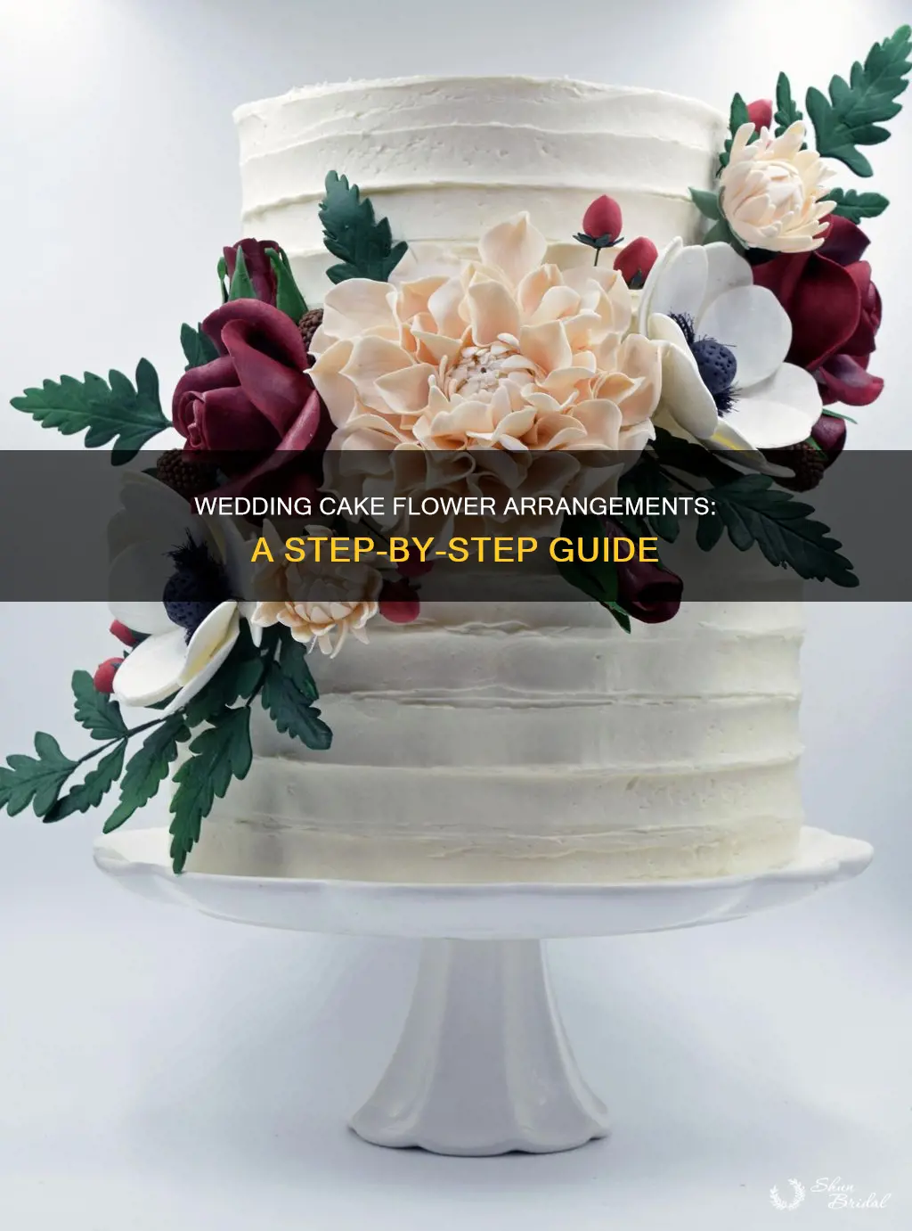 how to make flower arrangement for wedding cake