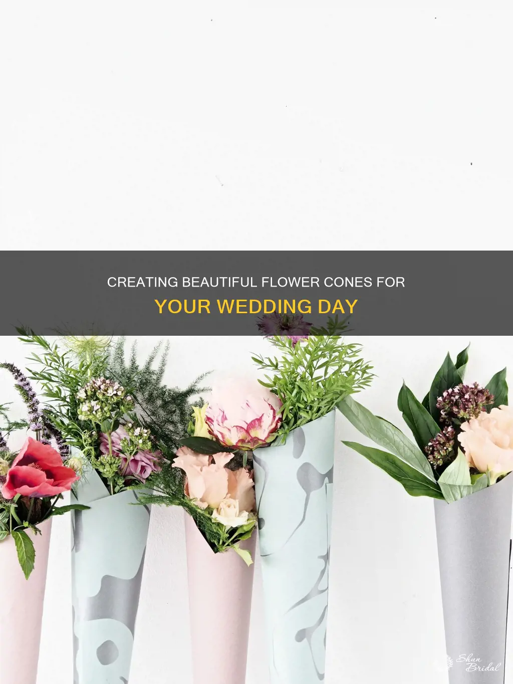 how to make flower cones for wedding