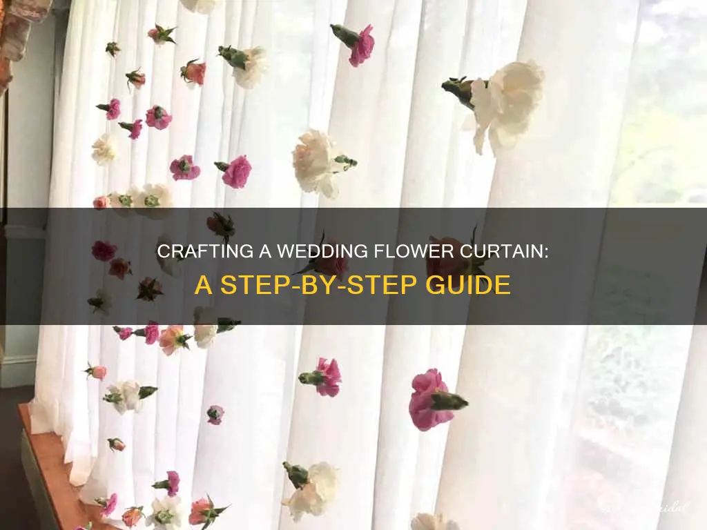 how to make flower curtain for wedding