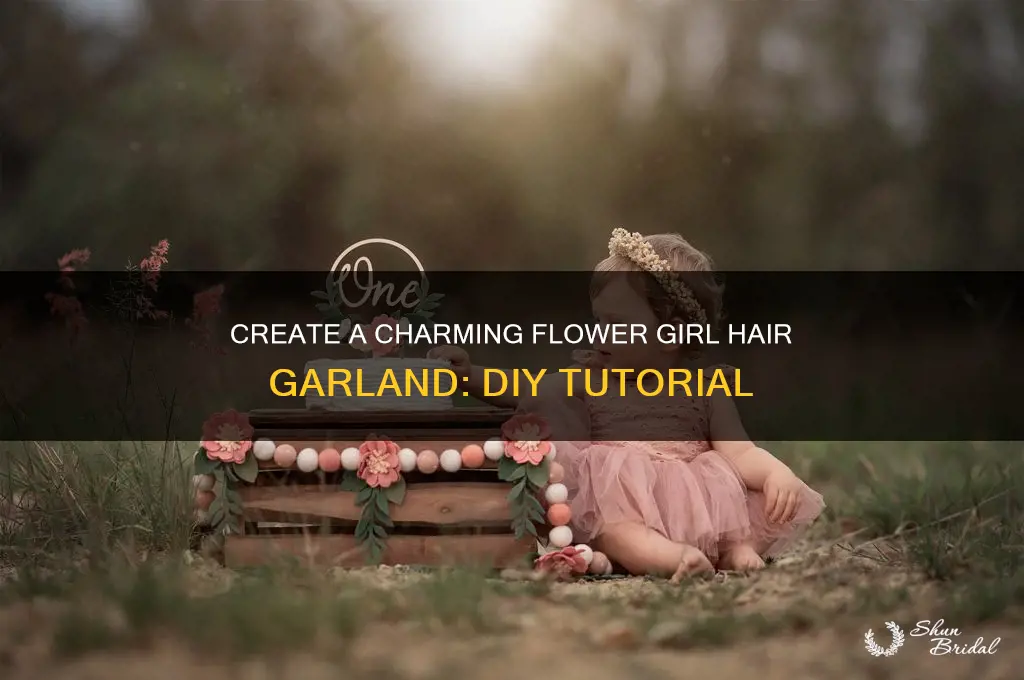 how to make flower girl hair garland