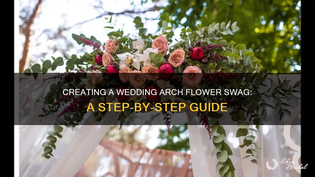 how to make flower swag for wedding arch