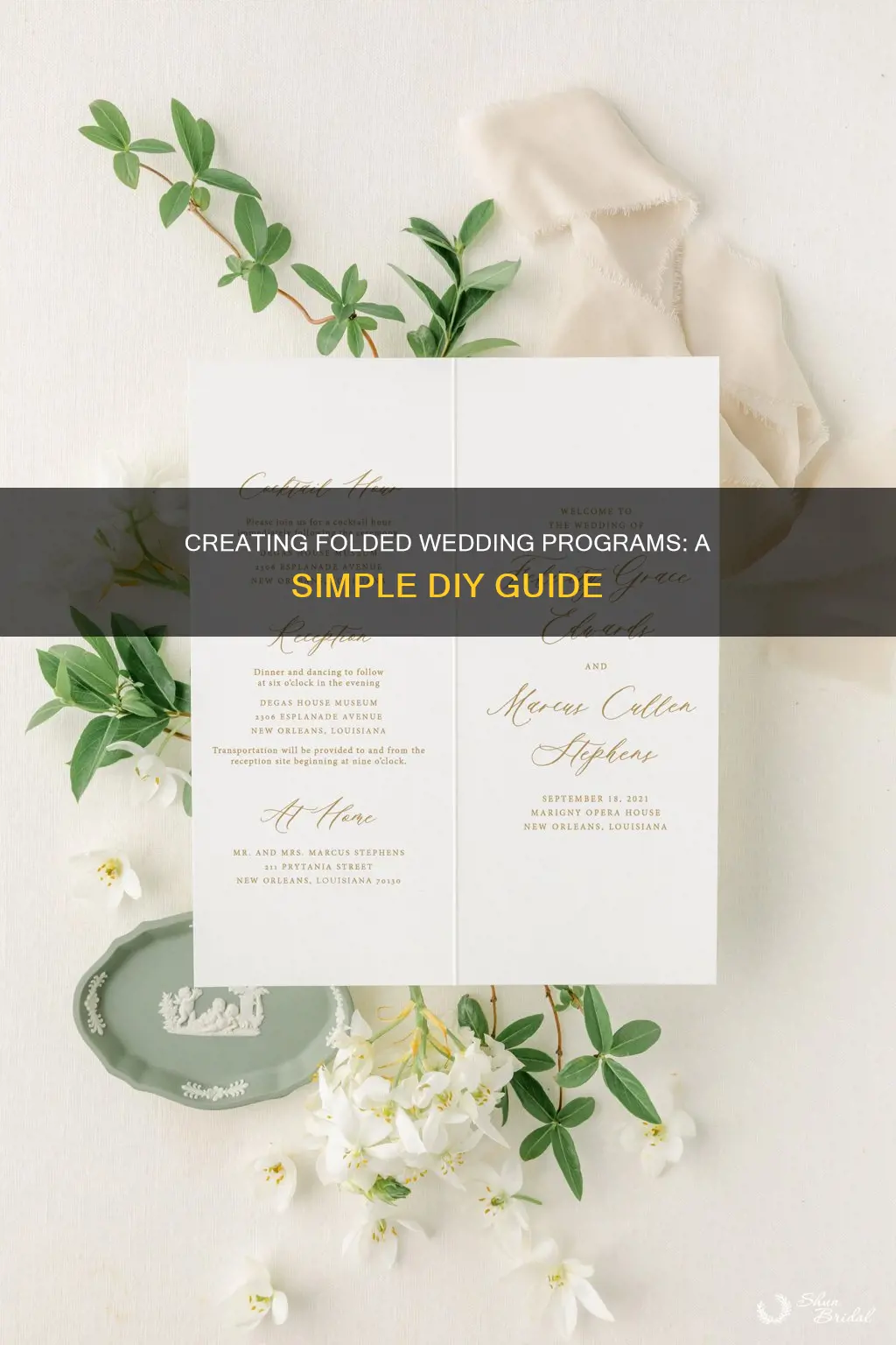 how to make folded wedding programs