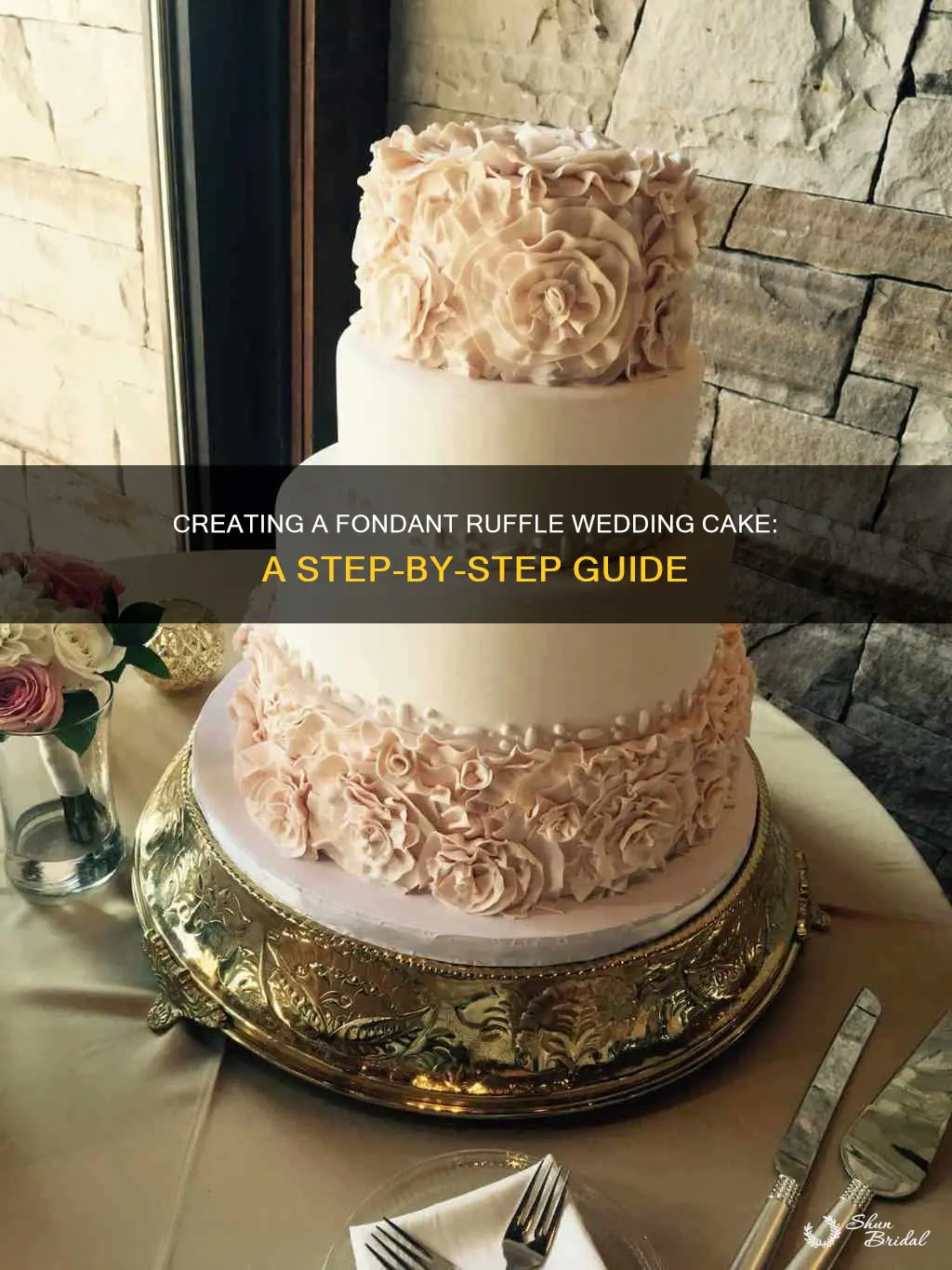 how to make fondant ruffle wedding cake