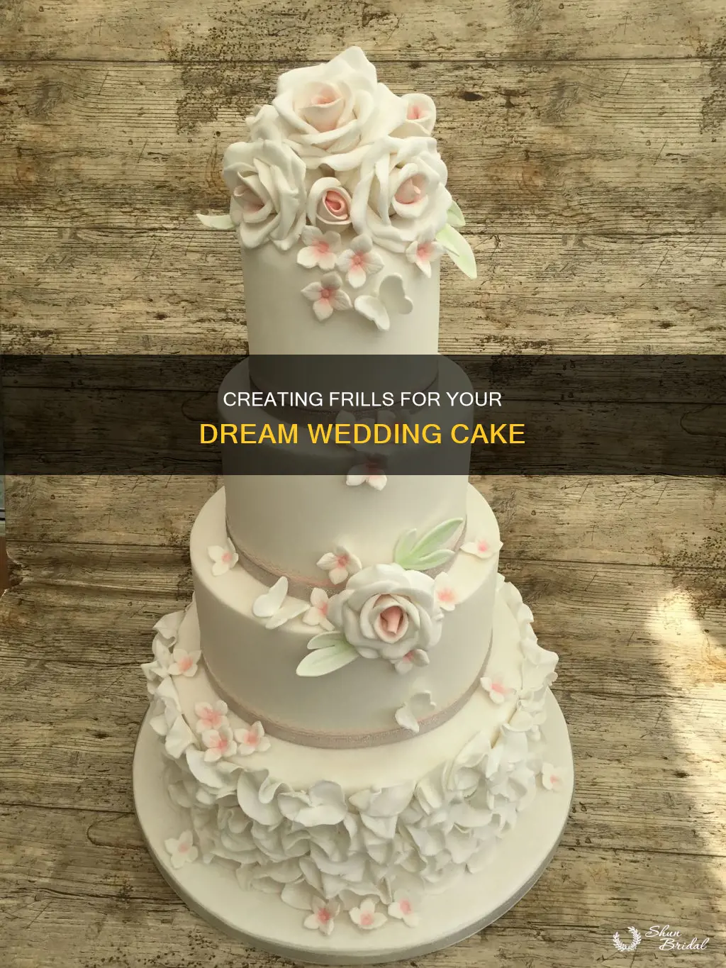 how to make frills on a wedding cake