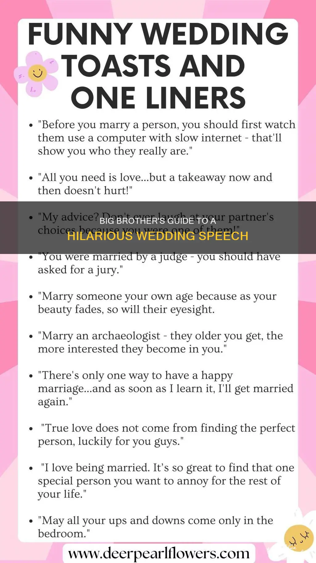 how to make funny wedding speech big brother