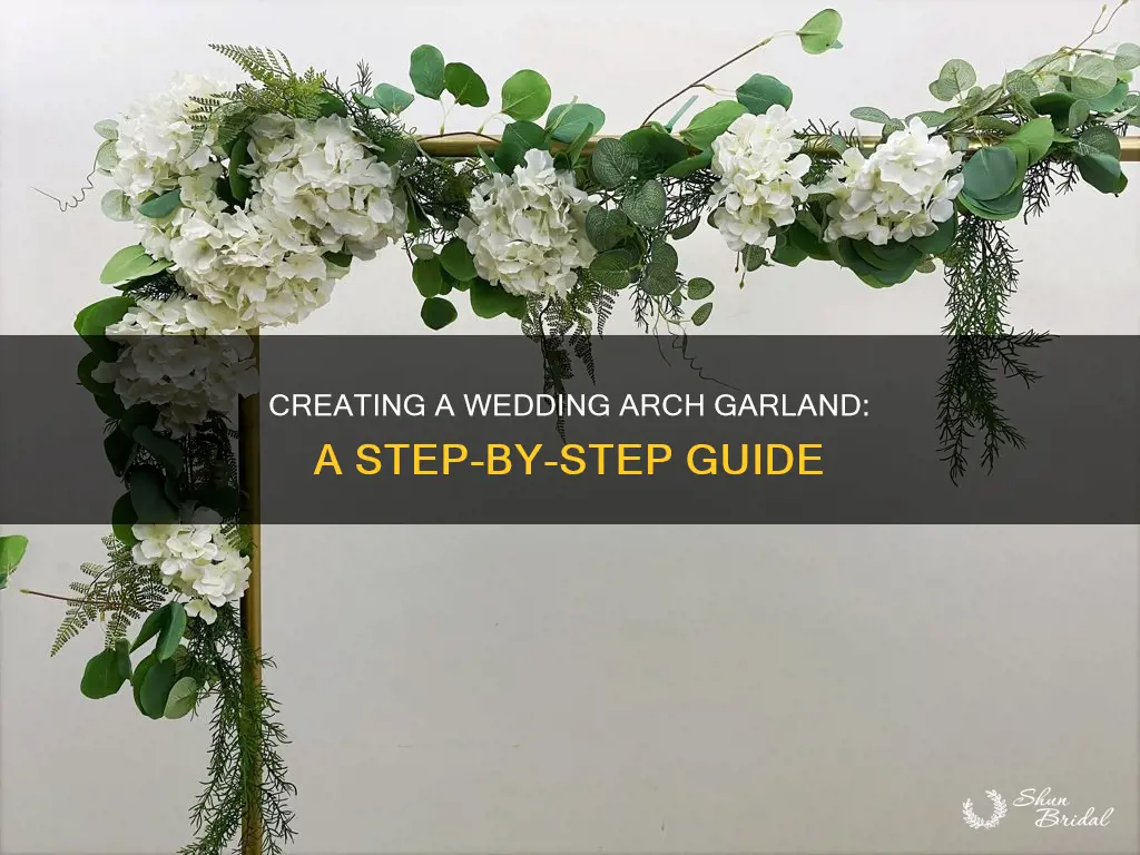 how to make garland for wedding arch