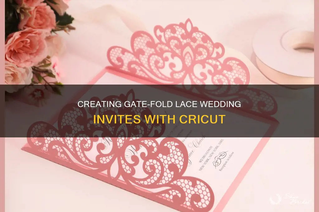 how to make gate fold lace wedding invitation using cricuit