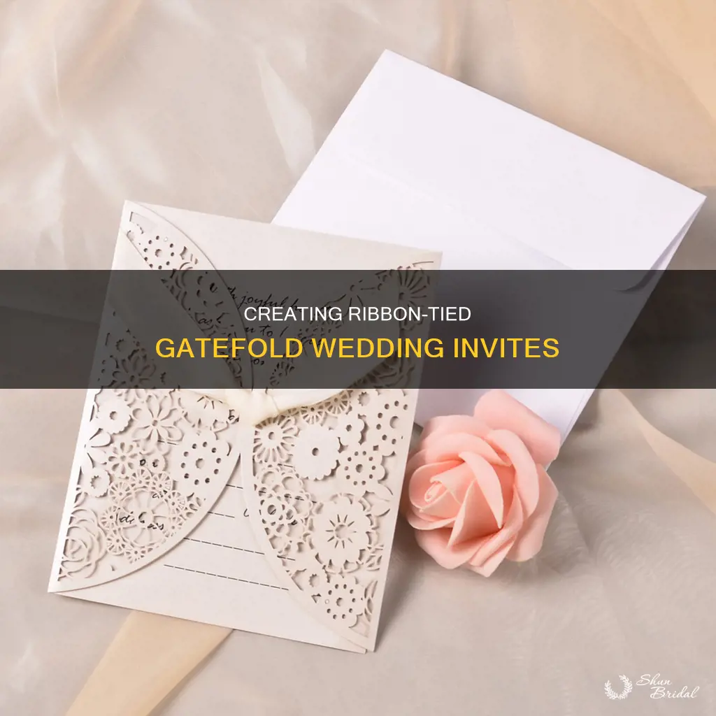 how to make gatefold wedding invitations with ribbon