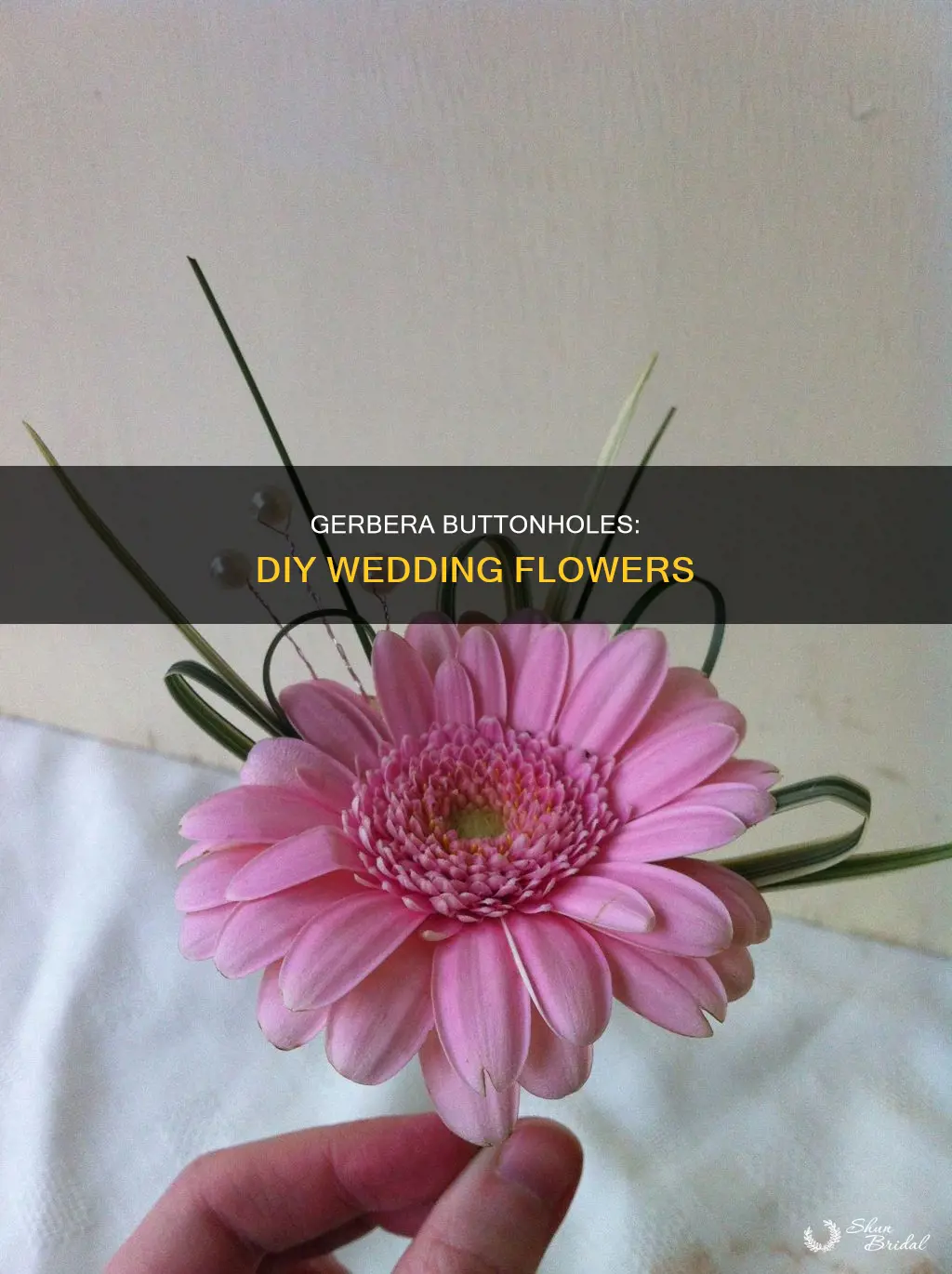 how to make gerbera buttonholes for weddings