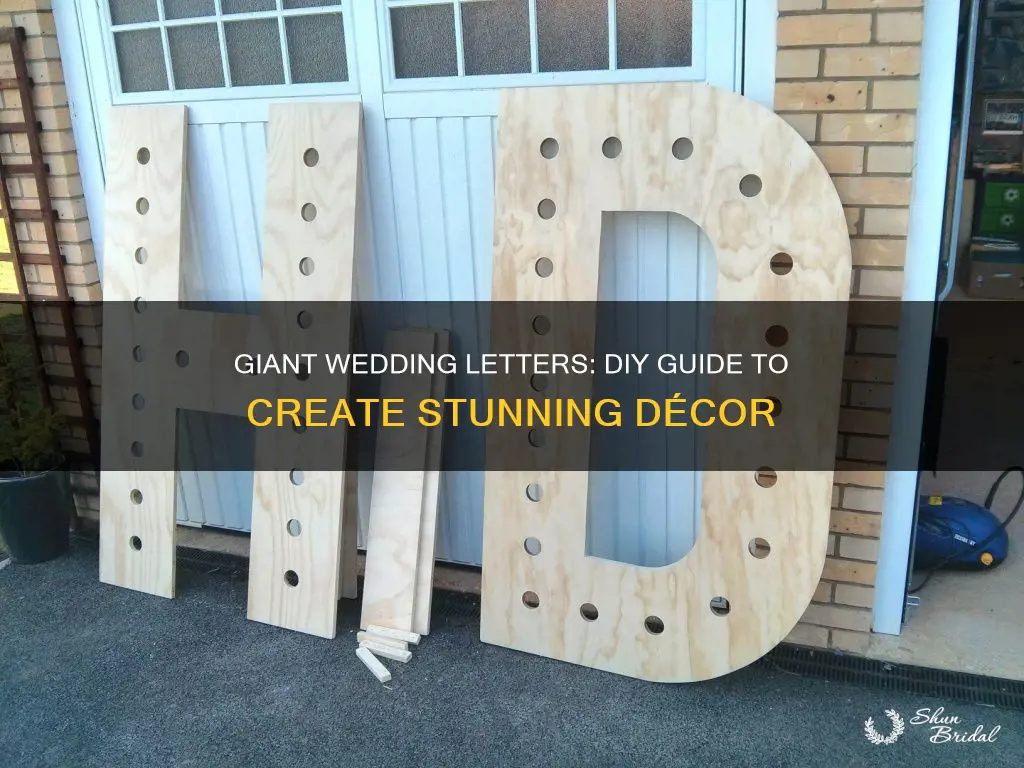 how to make giant letters for wedding