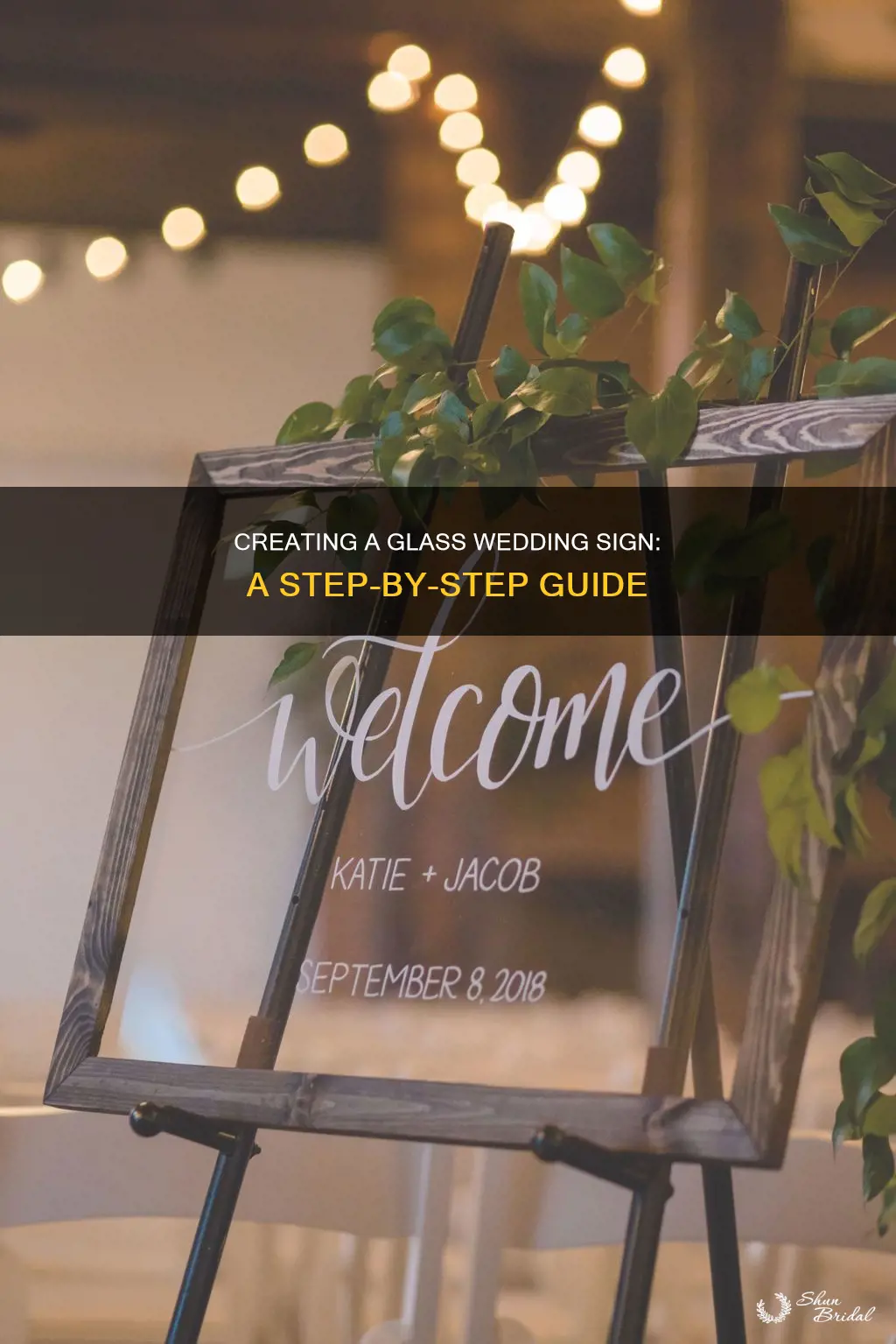 how to make glass wedding sign