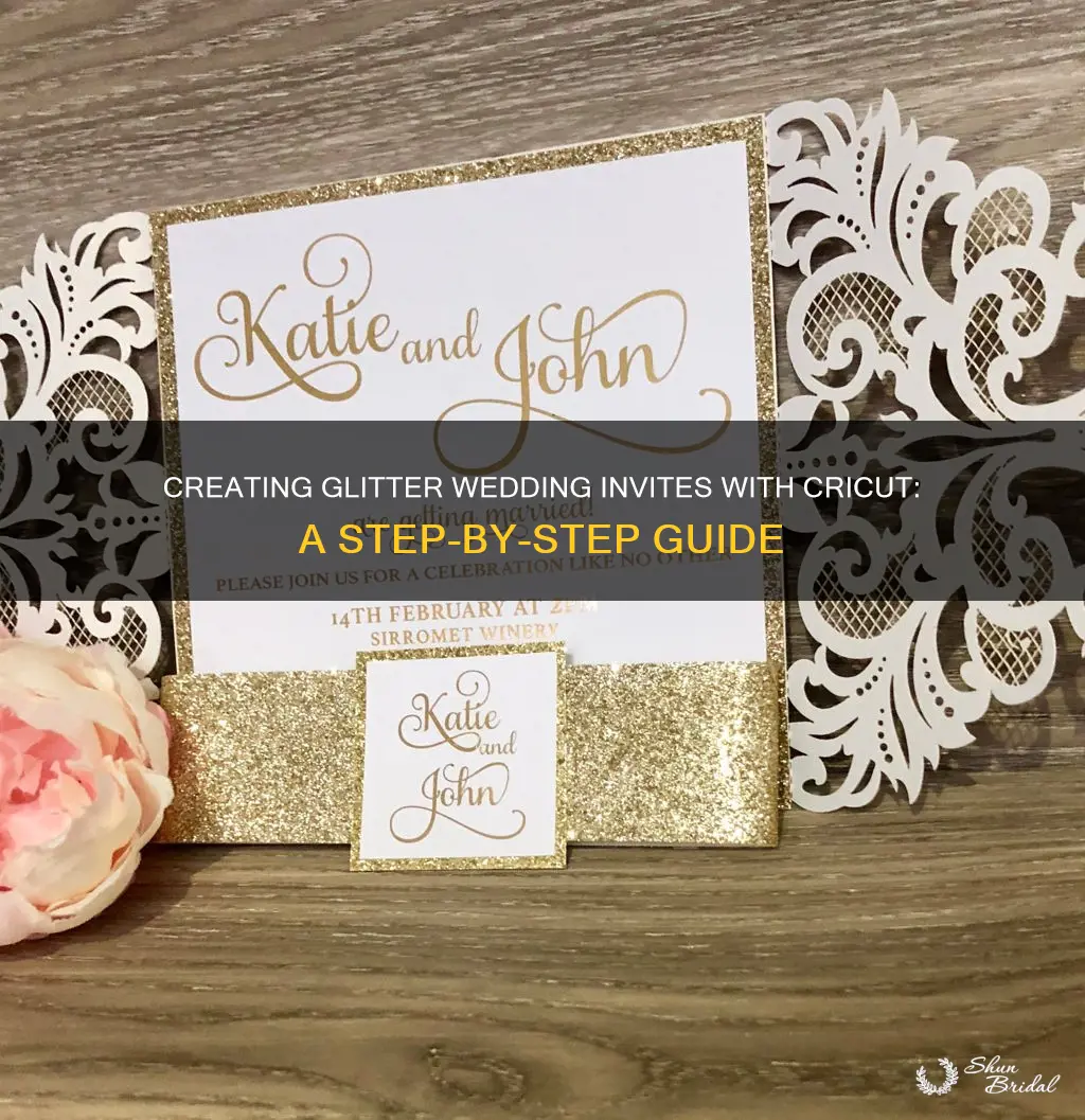 how to make glitter wedding invitations with cricut