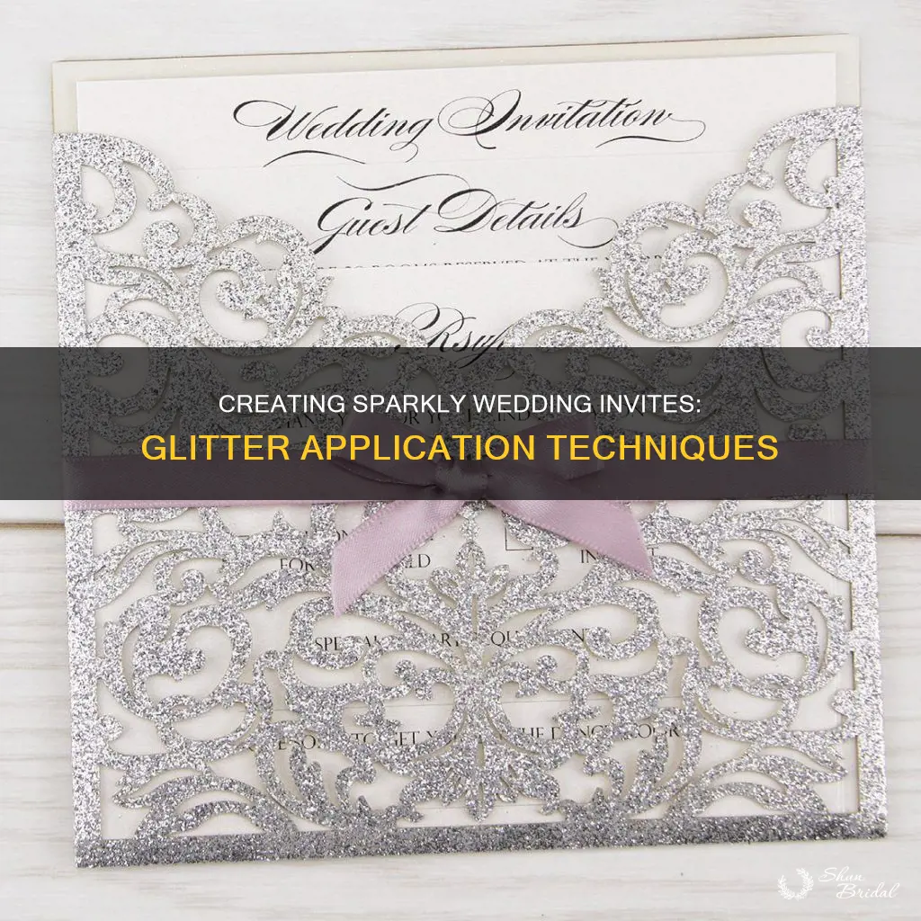 how to make glitter wedding invitations