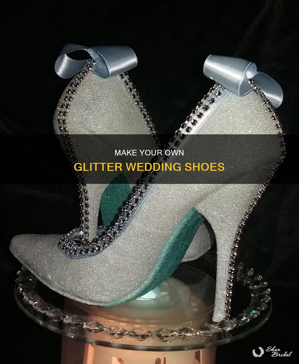 how to make glitter wedding shoes