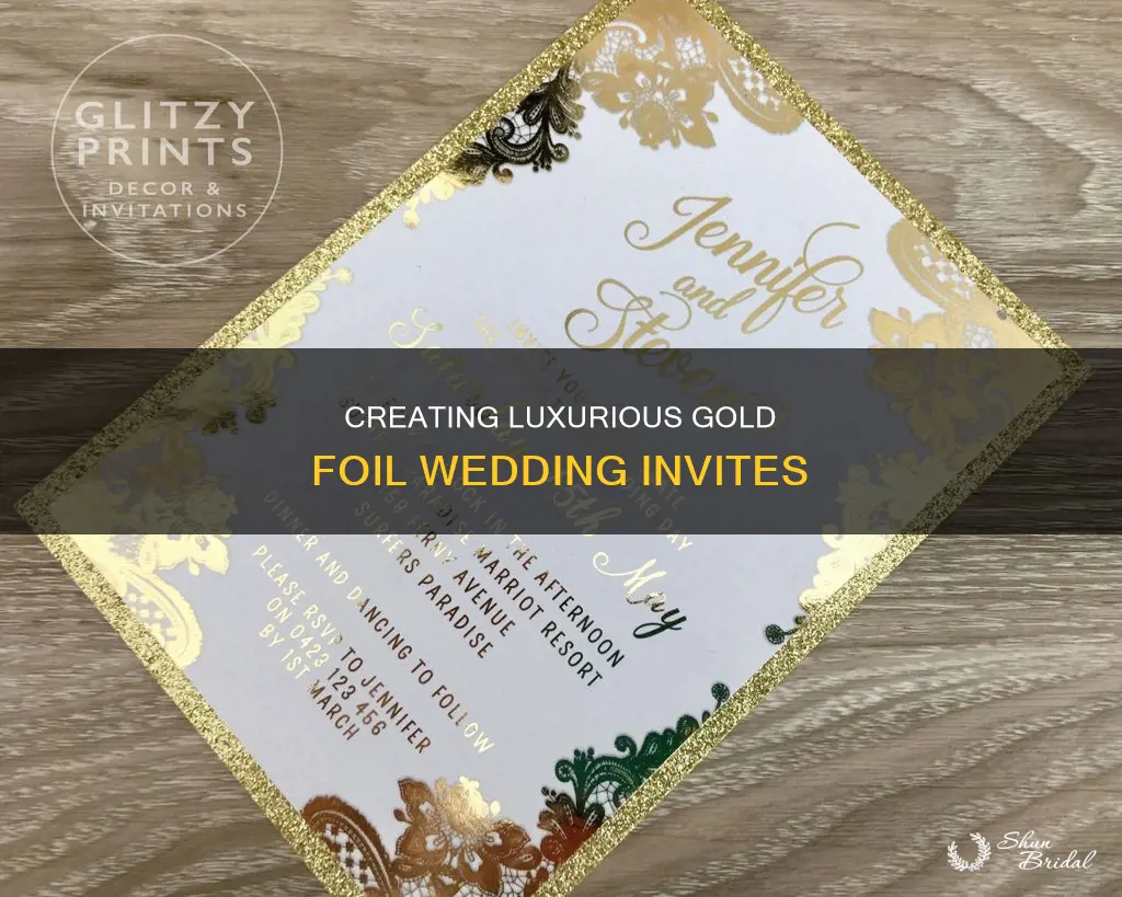 how to make gold foil wedding invitations