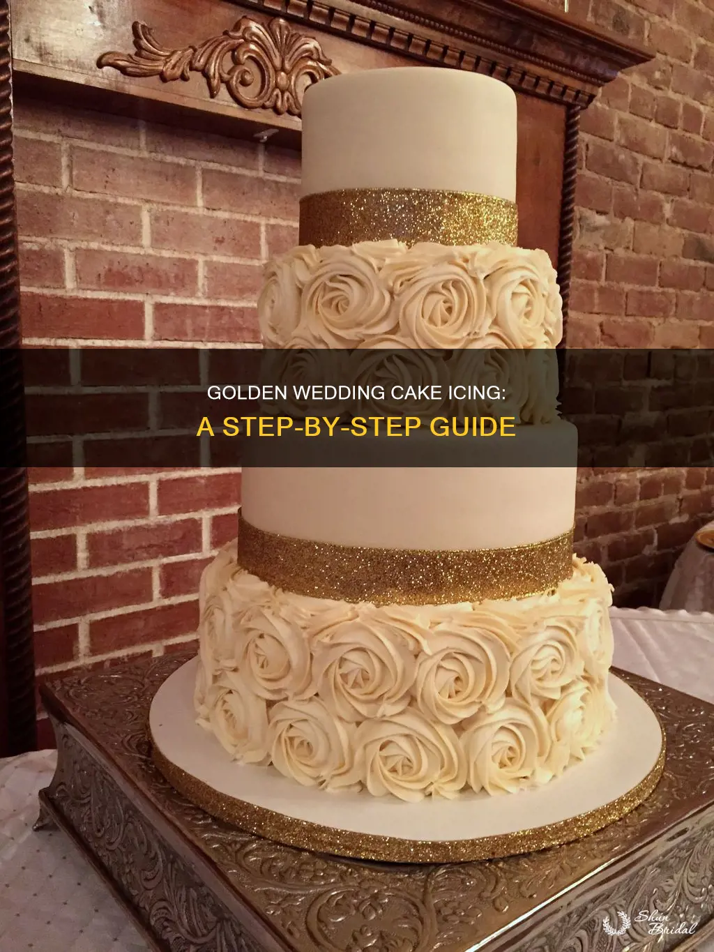 how to make gold icing for wedding cake