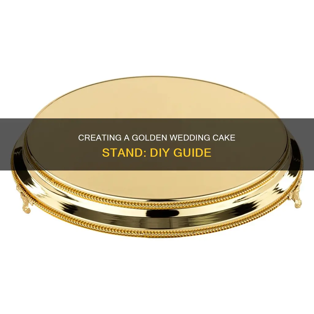 how to make gold wedding cake stand