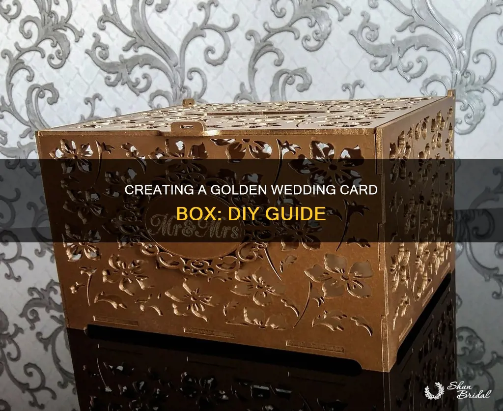 how to make gold wedding card box