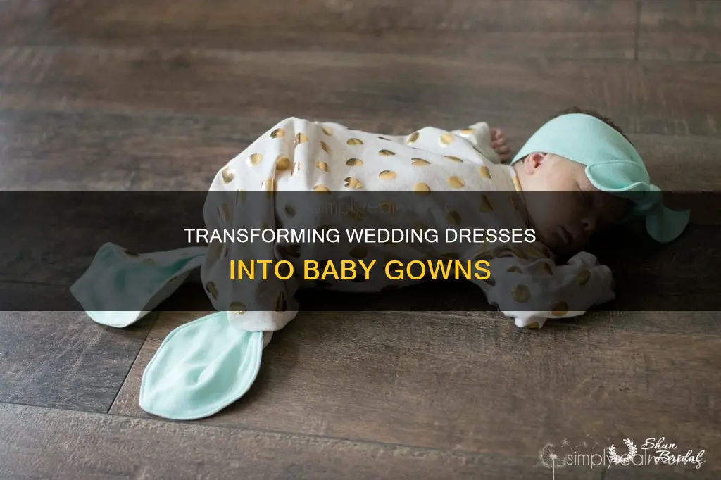 how to make gowns for babies out of wedding dresses