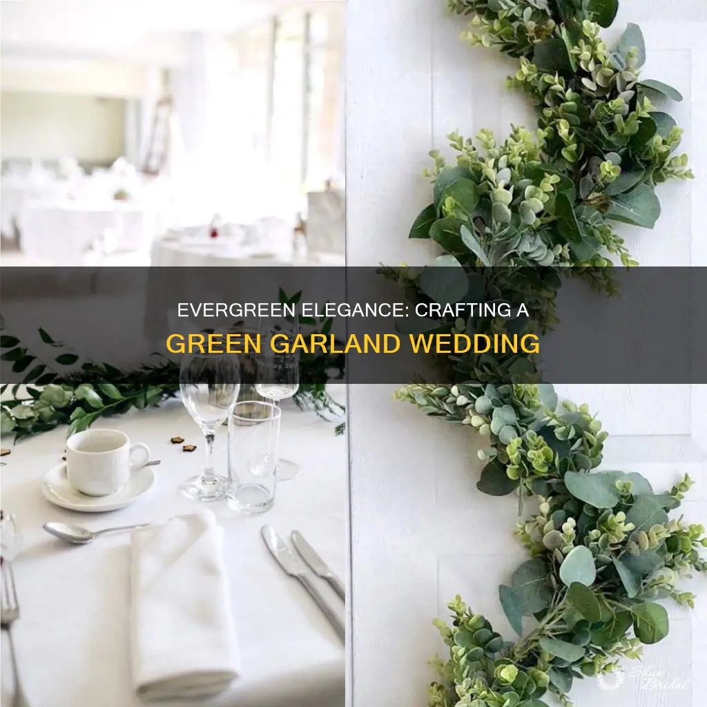 how to make green garland wedding