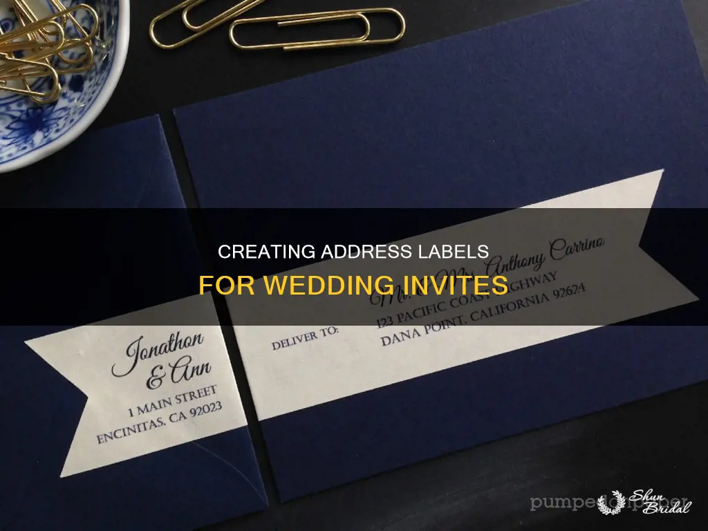 how to make guess address label for wedding invites