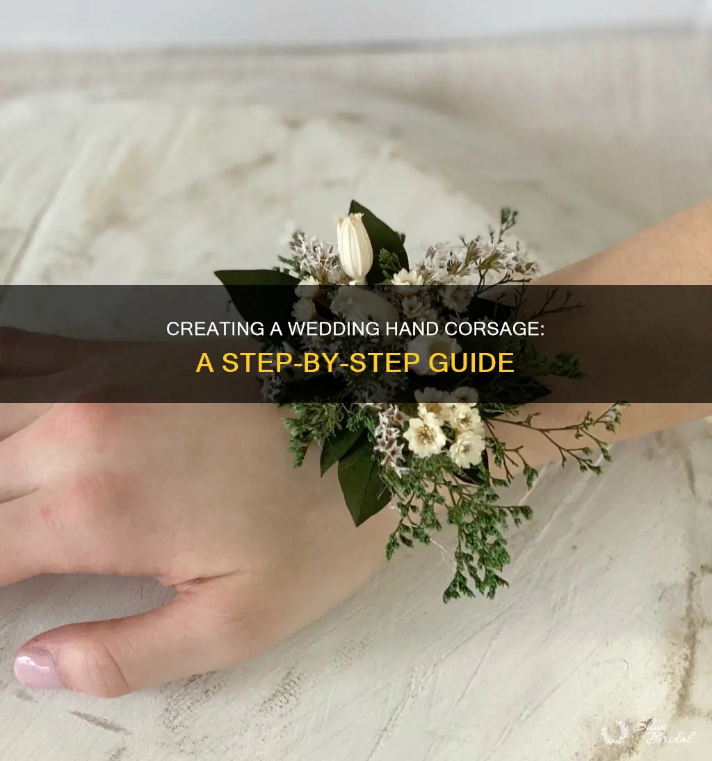 how to make hand corsage wedding