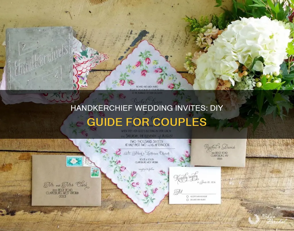 how to make handkerchief wedding invitations