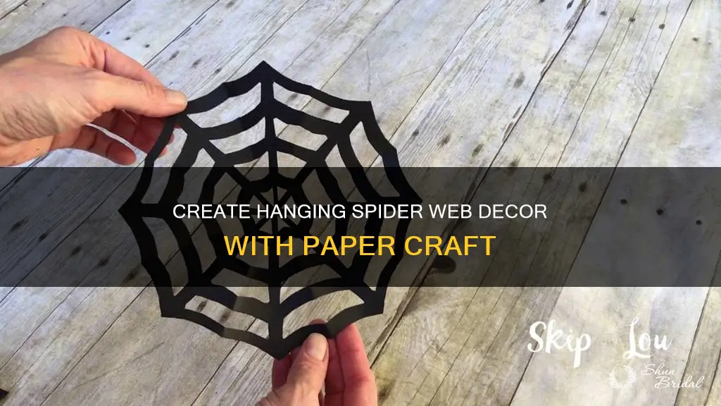 how to make hanging spider weds from paper