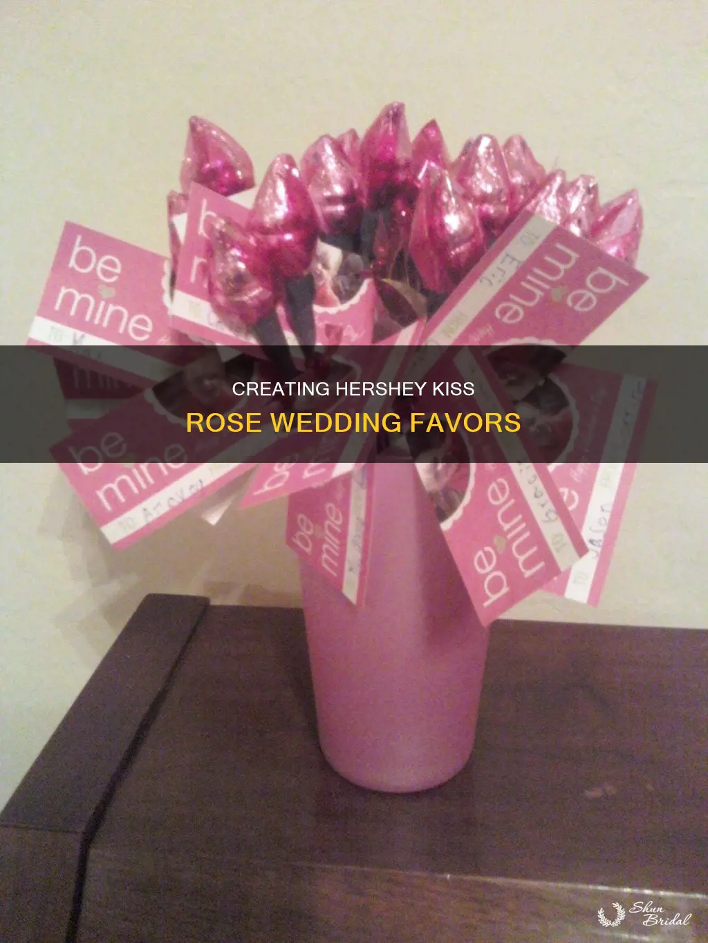 how to make hershey kiss rose wedding favors