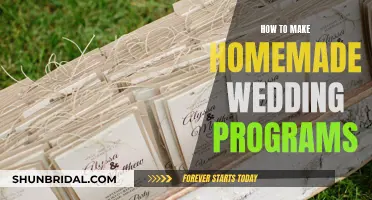 Crafting Wedding Programs: A Homemade Guide