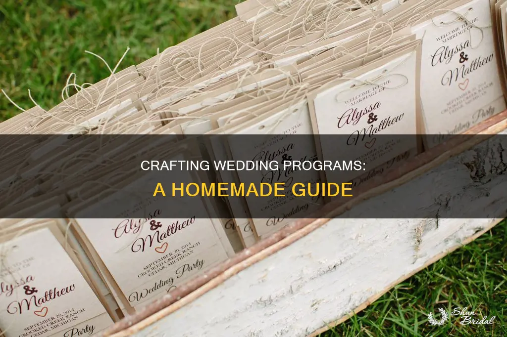 how to make homemade wedding programs