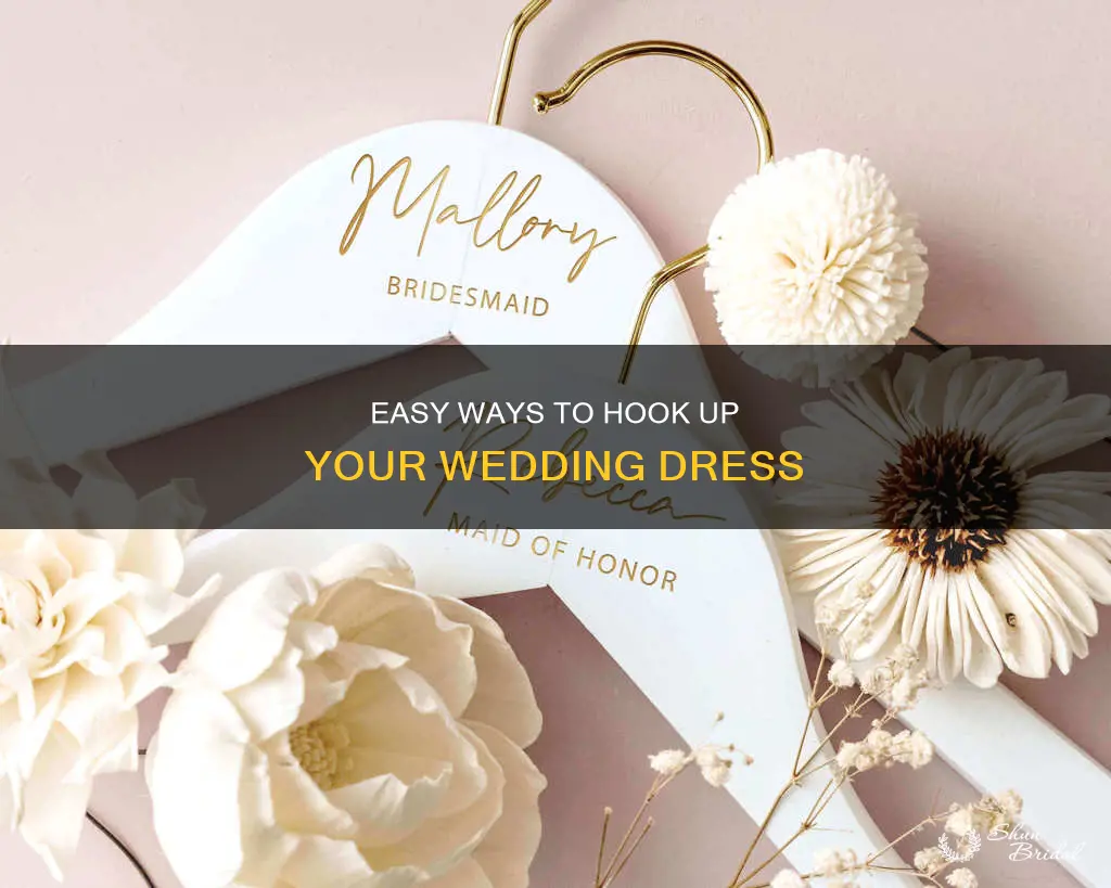 how to make hook ups on a wedding dress