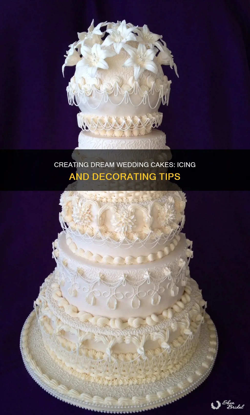 how to make icing and decorate a wedding cake