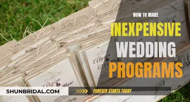 Inexpensive Wedding Programs: Creative DIY Ideas to Save Costs