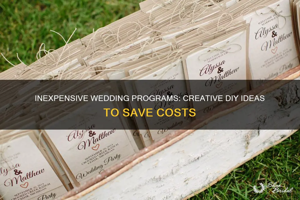 how to make inexpensive wedding programs