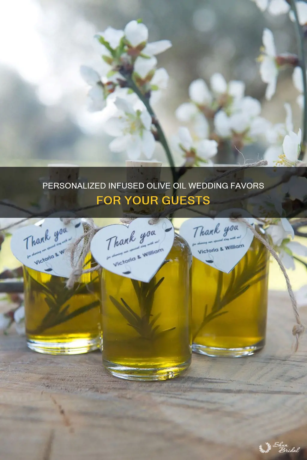 how to make infused olive oil wedding favors