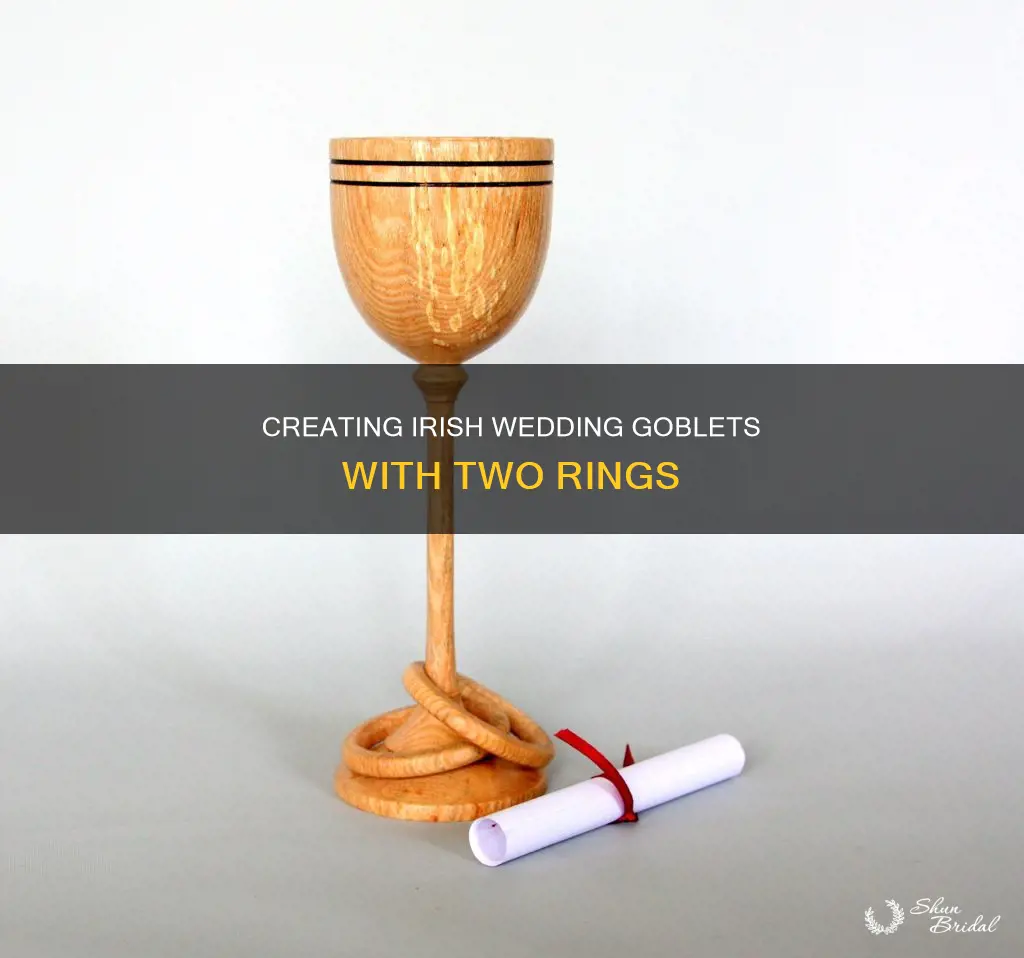 how to make irish wedding goblit with two rings