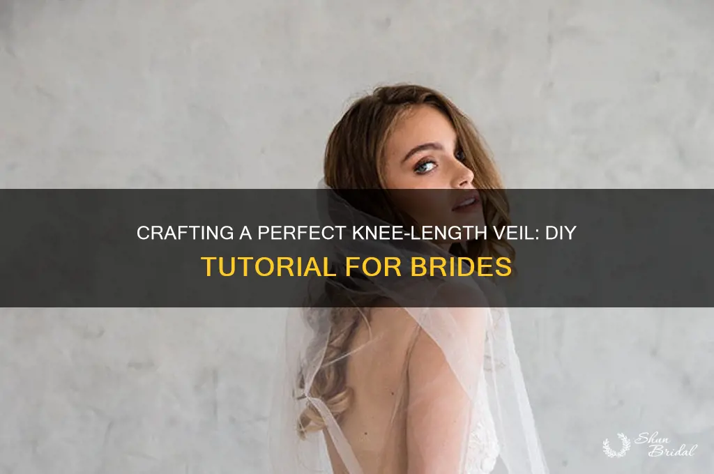 how to make knee length veil