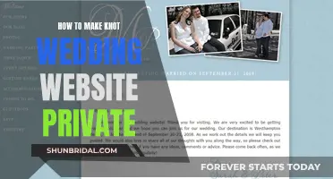 Knot's Wedding Website: Make It Private in a Few Clicks